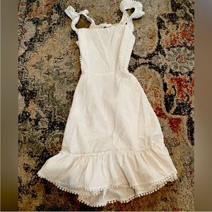 SHEIN white tie/open back dress